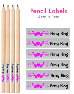 Silver Pencil Labels